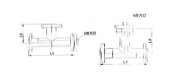 直流式T型過(guò)濾器流向圖